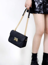 Jaymi Denim Chain Bag